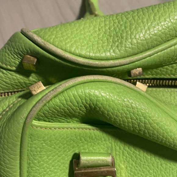 Green leather Lowe Valentini handbag - Picture 7 of 12
